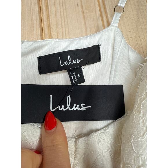 NWT Lulus Instinctively Stunning White Lace Bustier Trumpet Maxi Dress Wedding S - Picture 9 of 9